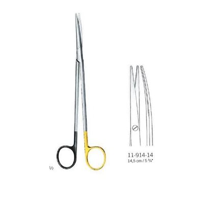 TC LIGATURE SCISSORS CURV.14,5CM SERRAT.