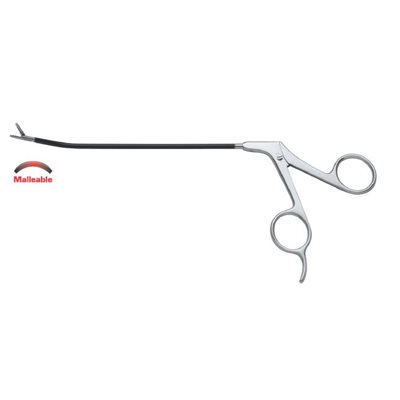 Daniel endoforehead grasping forcep left curved malleable 6"