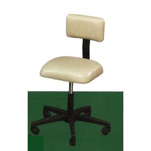 B-stool, 15" square seat with backrest, auto-lift, 5-leg