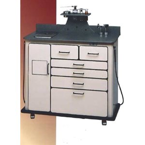 Alucobond DeLuxe Treatment Cabinet Metal Gray w / Charcoal Surface, Rechargeable WA Otoscopes